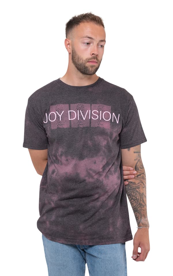 Joy Division T Shirt Mini Repeater Pulse Logo Official Unisex Dip Dye Purple