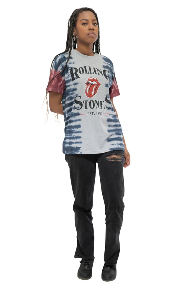 Rolling Stones T Shirt Satisfaction Band Logo Official Unisex Dye Wash Grey
