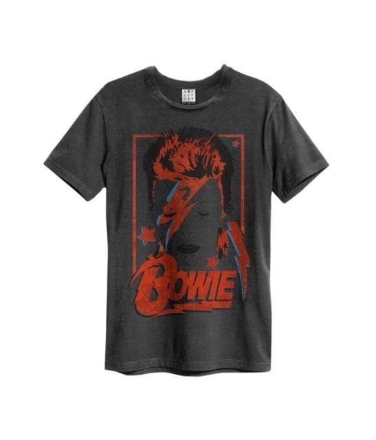 David Bowie: Aladdin Sane Amplified Vintage Charcoal Medium T Shirt