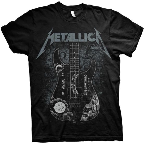 Metallica Unisex T-Shirt: Hammett Ouija Guitar (Small)