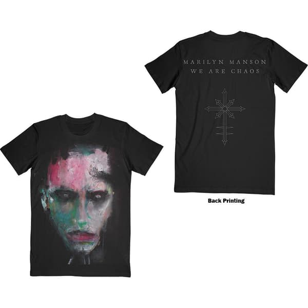 Marilyn Manson Unisex T-Shirt: We Are Chaos (Back Print) (Large)