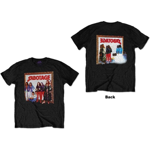 Black Sabbath Unisex T-Shirt: Sabotage (Back Print) (Large)