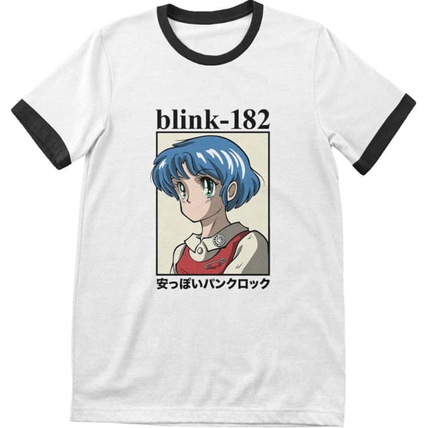 Blink-182 Unisex T-Shirt: Anime (Ringer) (XX-Large)
