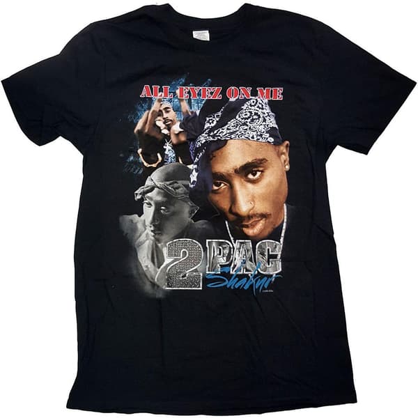 Tupac Unisex T-Shirt: All Eyez Homage (X-Large)