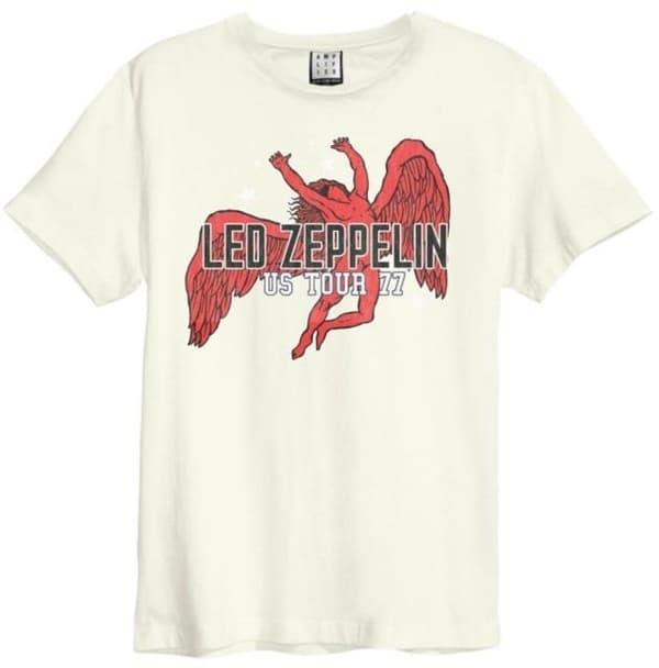 Led Zeppelin: Us Tour 77 (Icarus) Amplified Vintage White Medium T Shirt