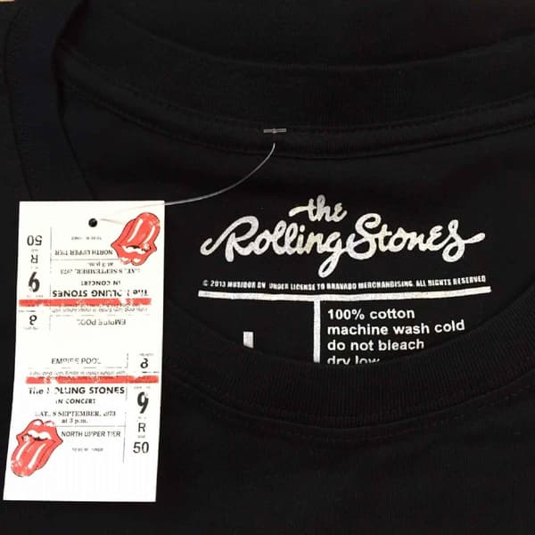 The Rolling Stones T Shirt Tattoo You Tongue Official Womens Black Skinny Fit