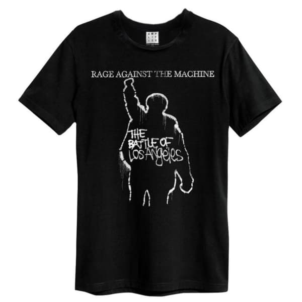 Rage Against The Machine: Battle Of La Amplified Vintage Charcoal Medium T Shirt