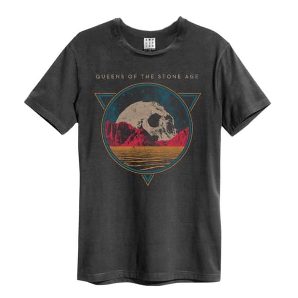 Queen Of The Stone Age: Skull Planet Amplified Vintage Charcoal XX Large T Shirt
