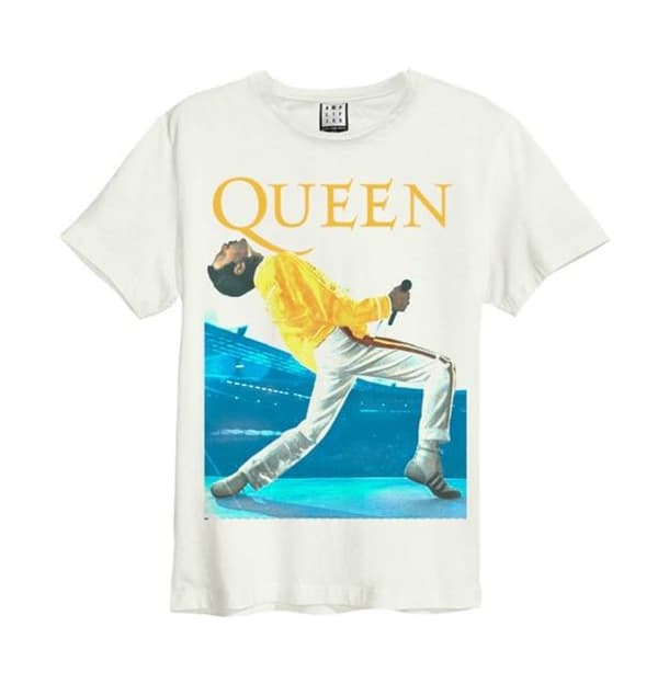 Queen: Freddie Triangle Amplified Vintage White X Large T Shirt
