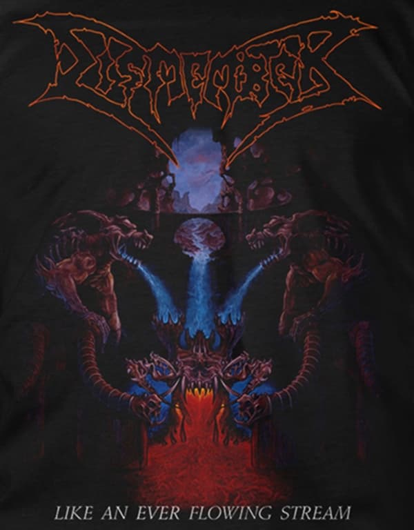 Dismember T Shirt Like An Ever Flowing Stream Band Logo Official Mens Black L