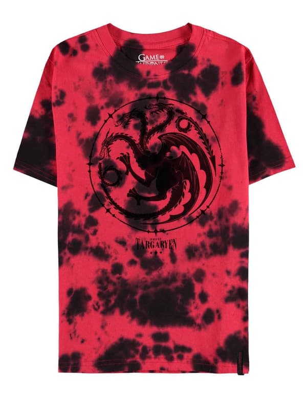 Game Of Thrones T Shirt House Of The Dragon Official Womens Tye Dye Red