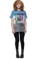 Miniatyrbild 2 av 4: Ramones T Shirt Hey Ho Retro Band Logo Official Unisex Dip Dye Blue