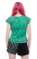 Miniatyrbild 4 av 4: The Sex Pistols Crop Top Shirt Band Logo Official Womens Green Dye Wash