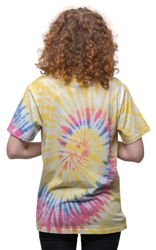 Ramones T Shirt Crest Psych Band Logo Official Unisex Dip Dye Yellow