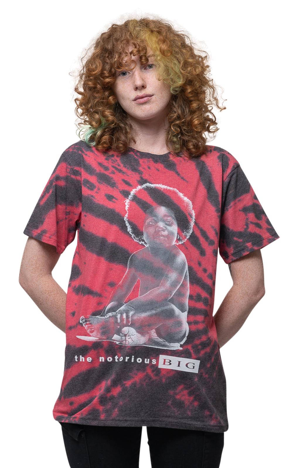 Biggie Smalls T Shirt Baby Biggie Logo Official Unisex Tie Dye Red