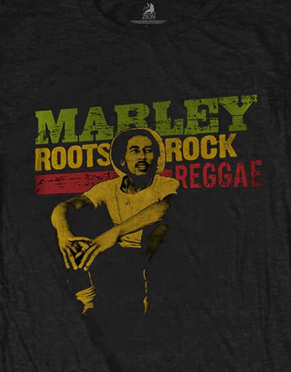 Bob Marley T Shirt Roots Rock Reggae Logo Official Womens Skinny Fit Black