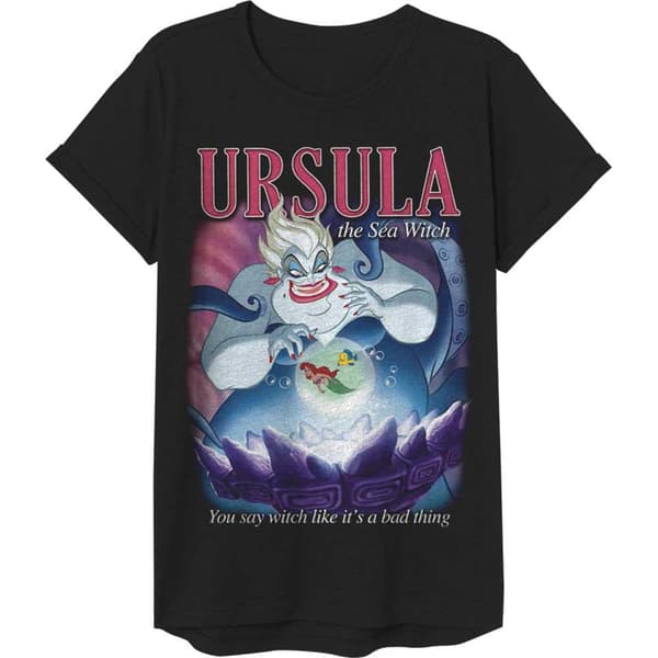 Disney Unisex T-Shirt: Little Mermaid Ursula Homage (Large)