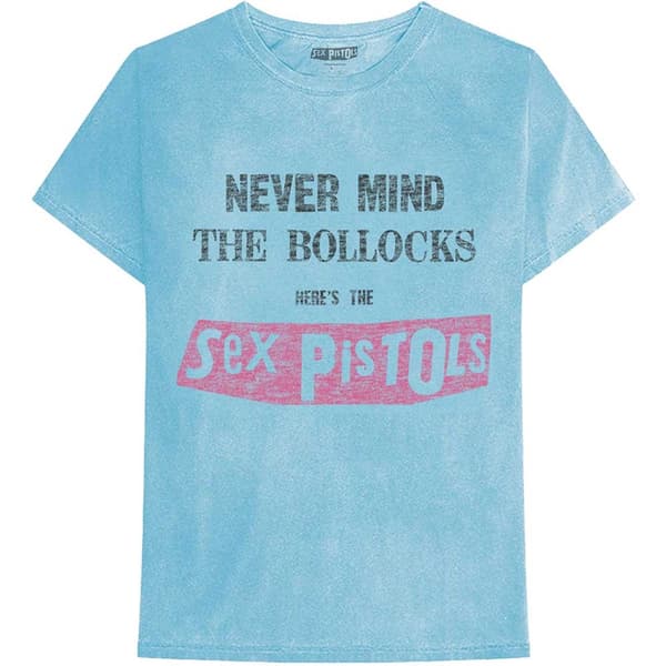 The Sex Pistols Unisex T-Shirt: Never Mind the Bollocks Distressed (Mineral Wash) (Medium)