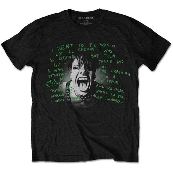 Yungblud Unisex T-Shirt: Lyric Photo (Medium)