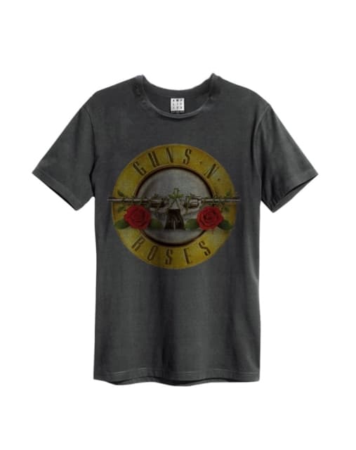 Guns N Roses: Drum (Bullet) Amplified Vintage Charcoal X Large T Shirt