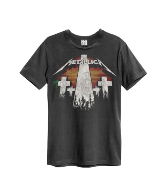 Metallica: Master Of Puppets Revamp Amplified Vintage Charcoal Small T Shirt