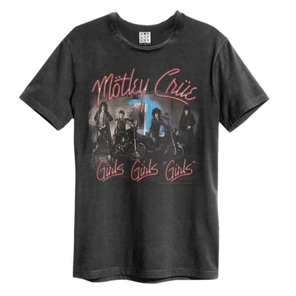 Motley Crue: Girls Girls Girls Amplified Vintage Charcoal X Large T Shirt