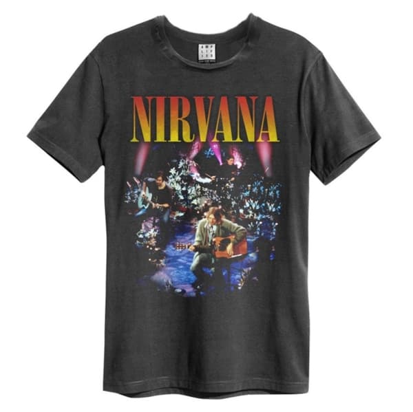 Nirvana: Live In New York Amplified Vintage Charcoal Medium T Shirt