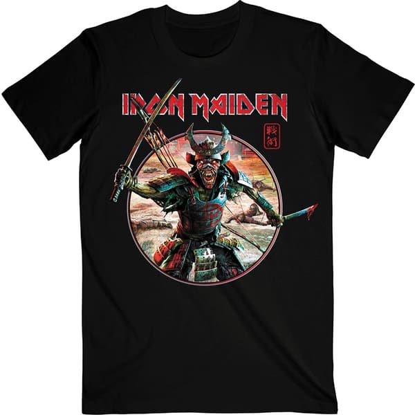 Iron Maiden Unisex T-Shirt: Senjutsu Eddie Warrior Circle (XX-Large)