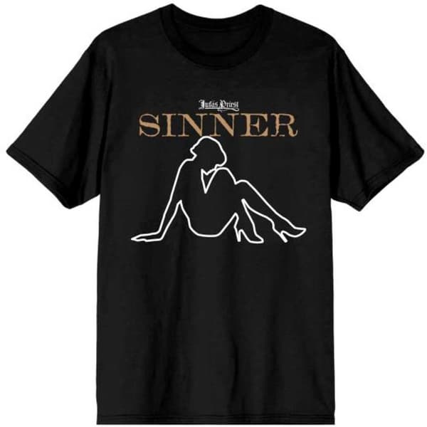 Judas Priest Unisex T-Shirt: Sin After Sin Sinner Slogan Lady (Small)