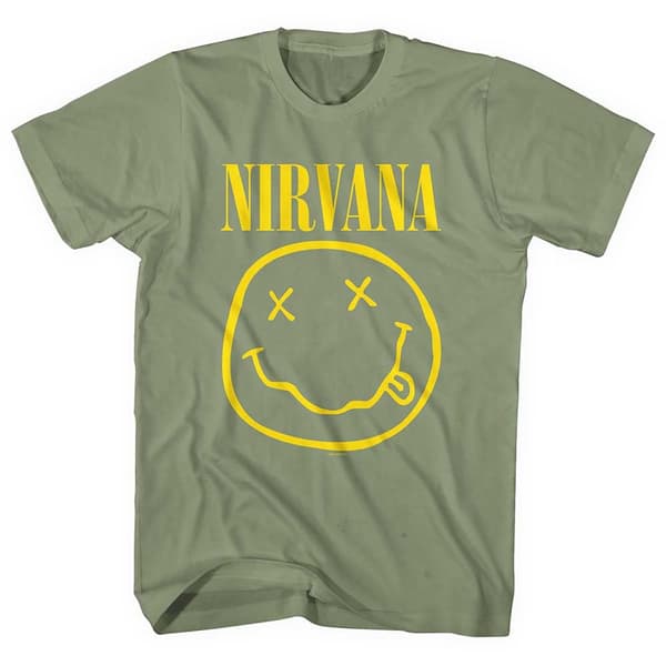 Nirvana Unisex T-Shirt: Yellow Smiley (Small)