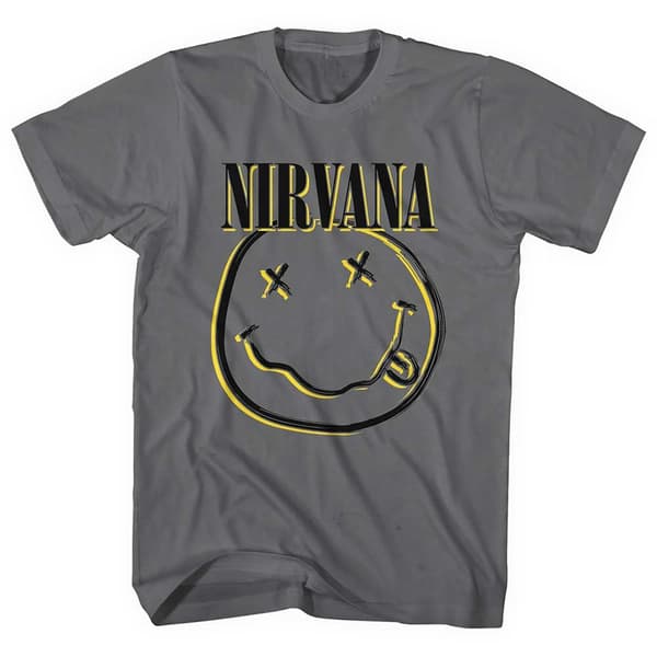 Nirvana Unisex T-Shirt: Inverse Smiley (Medium)