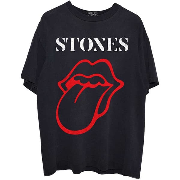 The Rolling Stones Unisex T-Shirt: Sixty Classic Vintage Tongue (Large)