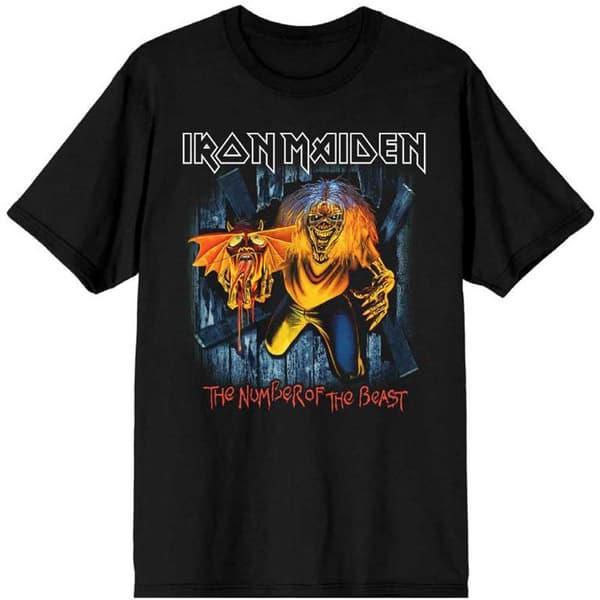 Iron Maiden Unisex T-Shirt: Number of the Beast Eddie Panel Burst (XX-Large)