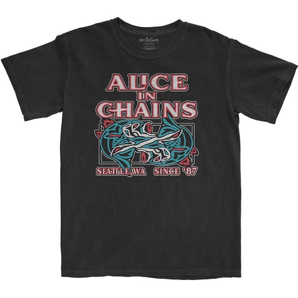 Alice In Chains Unisex T-Shirt: Totem Fish (Large)
