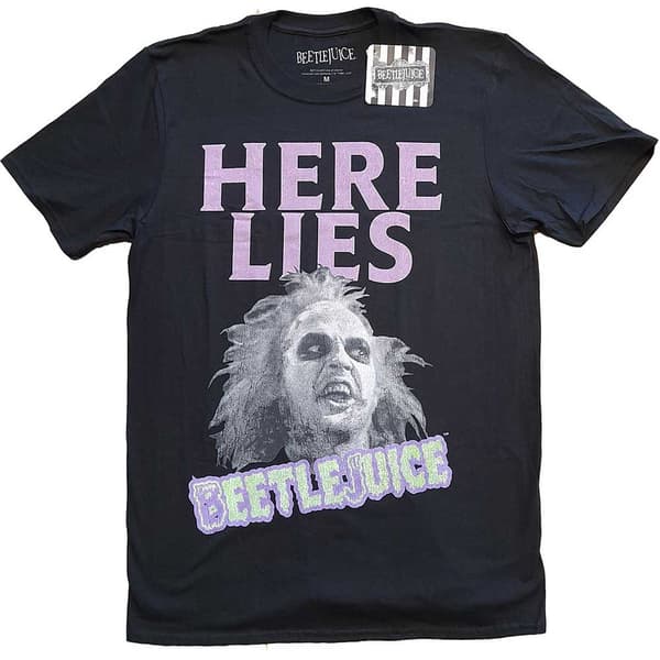 Beetlejuice Unisex T-Shirt: Here Lies… (Medium)