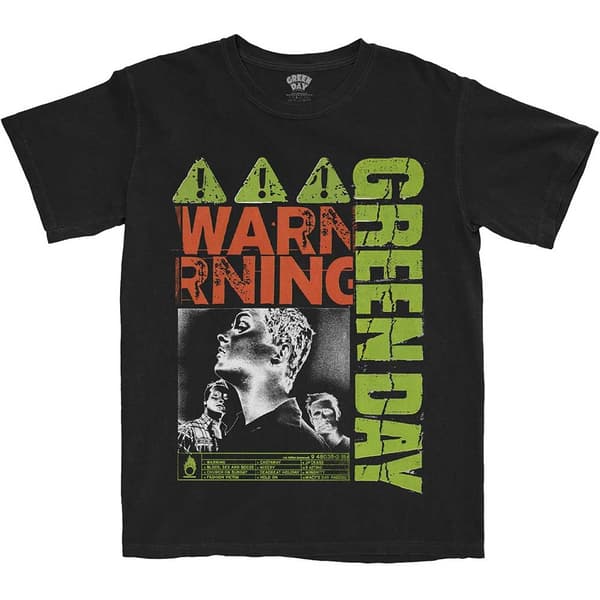 Green Day Unisex T-Shirt: Warning (Medium)