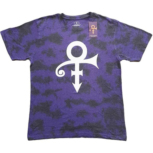 Prince Unisex T-Shirt: White Symbol (Dip-Dye) (Large)
