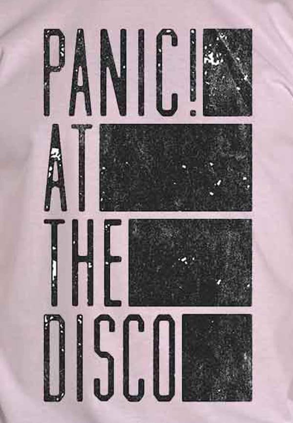 Panic! At The Disco T Shirt Bars Band Logo  Official Mens White