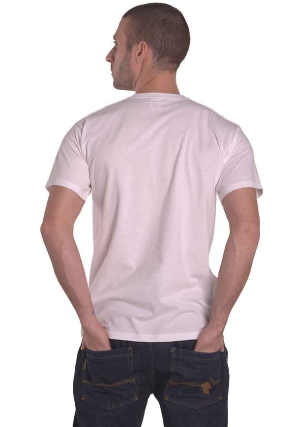 Panic! At The Disco T Shirt Bars Band Logo  Official Mens White