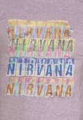 Miniatyrbild 2 av 2: Nirvana T Shirt Repeat Band Logo Official Mens Grey