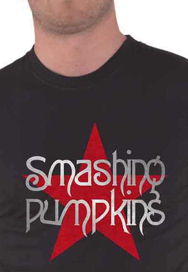 The Smashing Pumpkins T Shirt Star Band Logo Official Mens Black