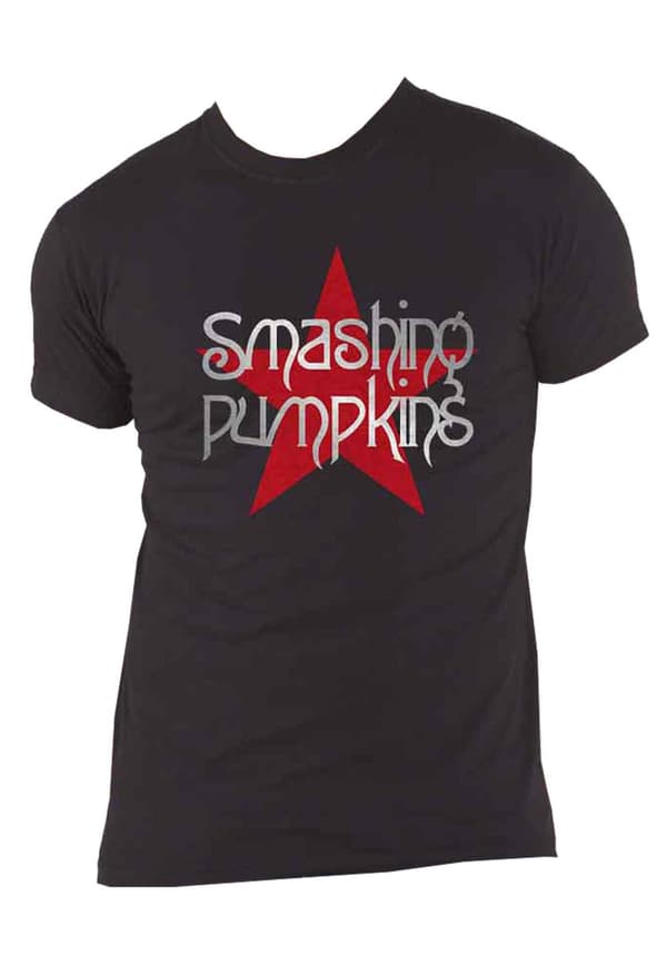 The Smashing Pumpkins T Shirt Star Band Logo Official Mens Black