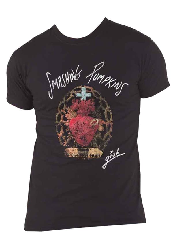 The Smashing Pumpkins T Shirt Souvenir Band Logo Official Mens Black