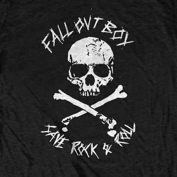 Fall Out Boy T Shirt Save Rock and Roll Band Logo Official Unisex Black