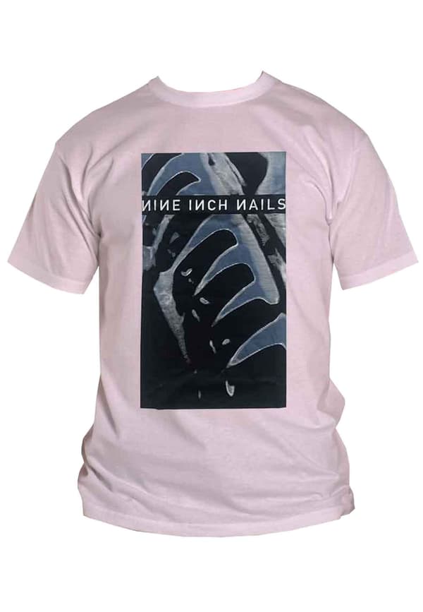 Nine Inch Nails T Shirt Pretty Hate Machine Band Logo Official Mens White