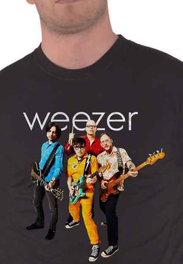 Weezer T Shirt Band Photo Official Mens Black