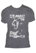 Miniatyrbild 3 av 3: Bob Marley T Shirt Live in Hawaii Official Mens Snow Wash Charcoal Grey
