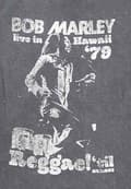Miniatyrbild 2 av 3: Bob Marley T Shirt Live in Hawaii Official Mens Snow Wash Charcoal Grey