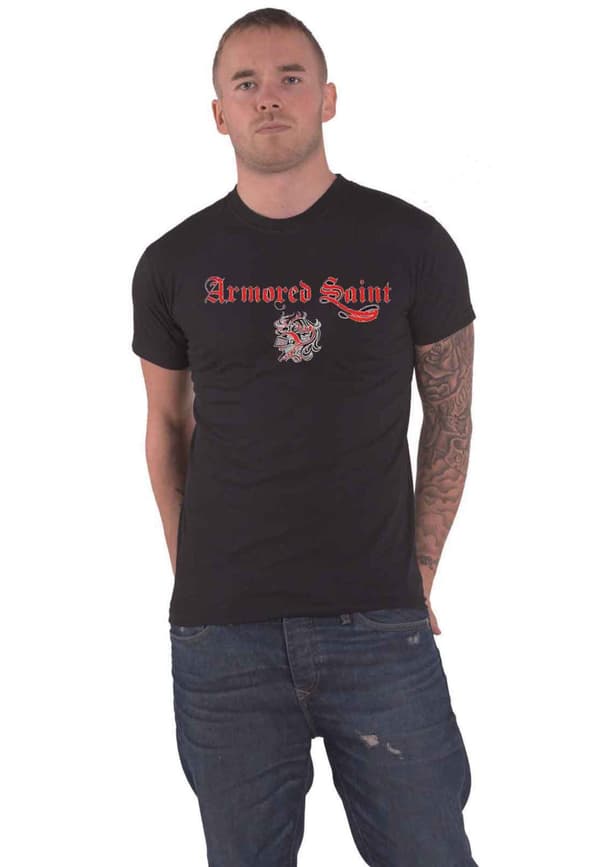 Armored Saint T Shirt Band Logo Official Mens Black
