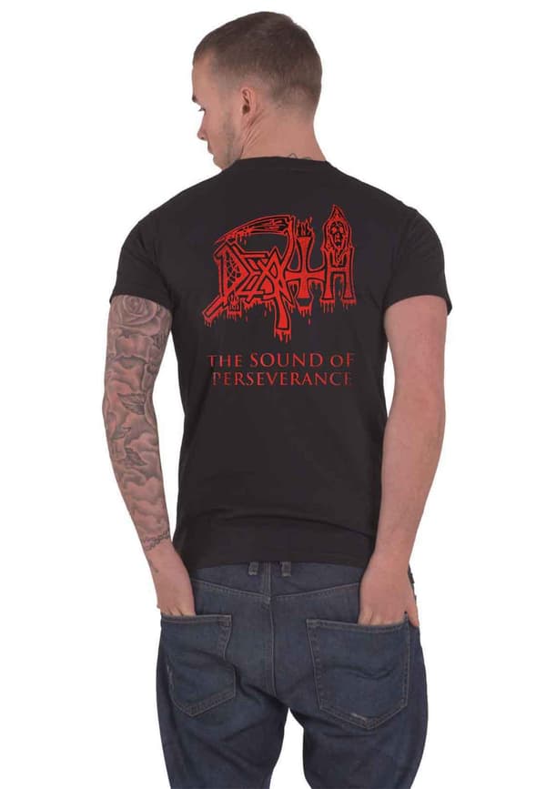 Death T Shirt The Sound Of Perseverance Band Logo Official Mens Black